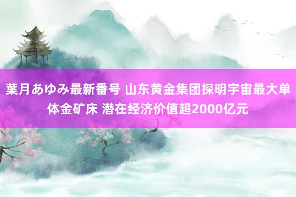 葉月あゆみ最新番号 山东黄金集团探明宇宙最大单体金矿床 潜在经济价值超2000亿元