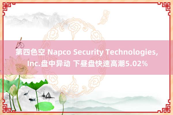 第四色空 Napco Security Technologies, Inc.盘中异动 下昼盘快速高潮5.02%