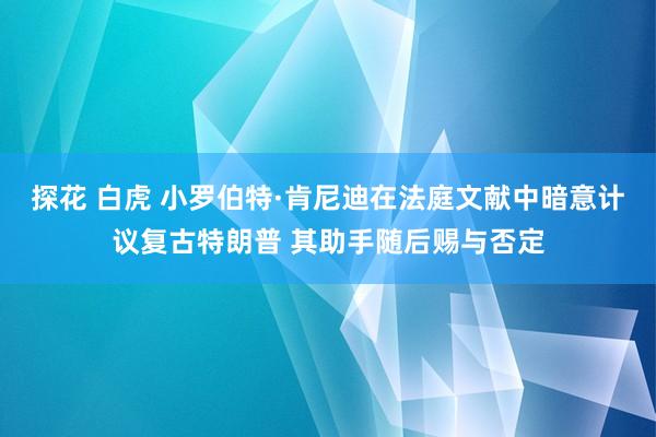 探花 白虎 小罗伯特·肯尼迪在法庭文献中暗意计议复古特朗普 其助手随后赐与否定