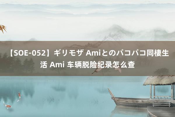 【SOE-052】ギリモザ Amiとのパコパコ同棲生活 Ami 车辆脱险纪录怎么查